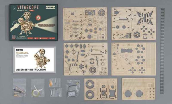 Détail de toutes les pièces du vitascope